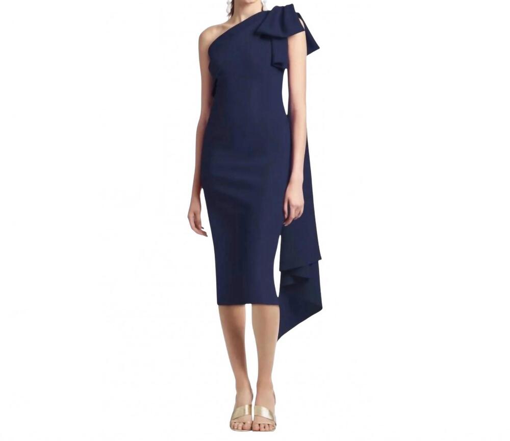 NEW SACHIN & BABI miranda one-shoulder dress in navy